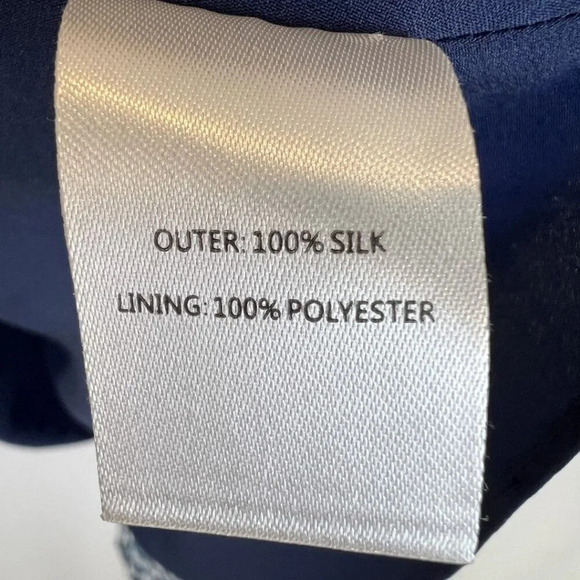 SALONI Colette Silk Minidress In Navy Painterly $550 - Picture 13 of 15